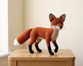 Realistic Red Fox Crochet Pattern PDF | Woodland Amigurumi Tutorial (Digital Download)
