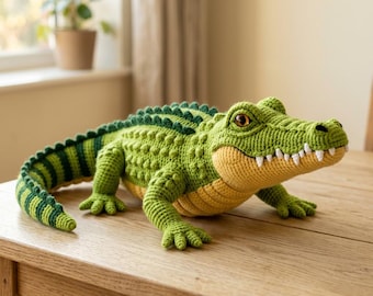 Realistic Crocodile Crochet Pattern | Alligator Amigurumi Plush (PDF Download)