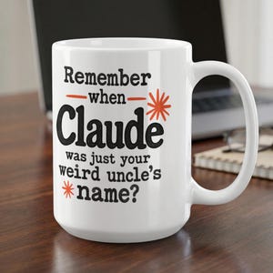 Claude AI-koffiemok, AI Agent Tech, 444 ml witte keramische humoristische mok voor softwareontwikkelaars en programmeurs.