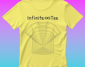 Infinite Tee Shirt: Optical Illusion Graphic, Unisex Cotton T-Shirt