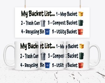 Bucket List Coffee Mug | Dark Humor, Funny Novelty Cup