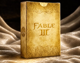 Fable 3 spelkortlek fantasy pokerkort medeltida rollspel inspirerad samlargåva vintage speltillbehör