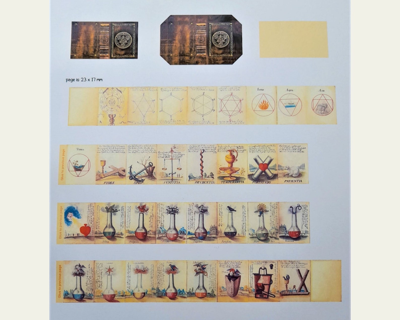 Alchemical Notebook Printable Miniature Book, 1/6 1/12 Scale Dollhouse ...