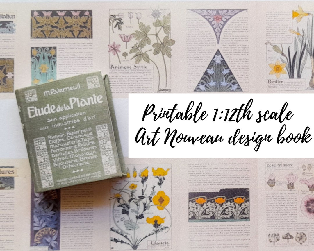 Dollhouse Miniature Botanical Flower Pictures Set - 6 Gold Frame Paintings For 1:12 Scale Dollhouse - View #2