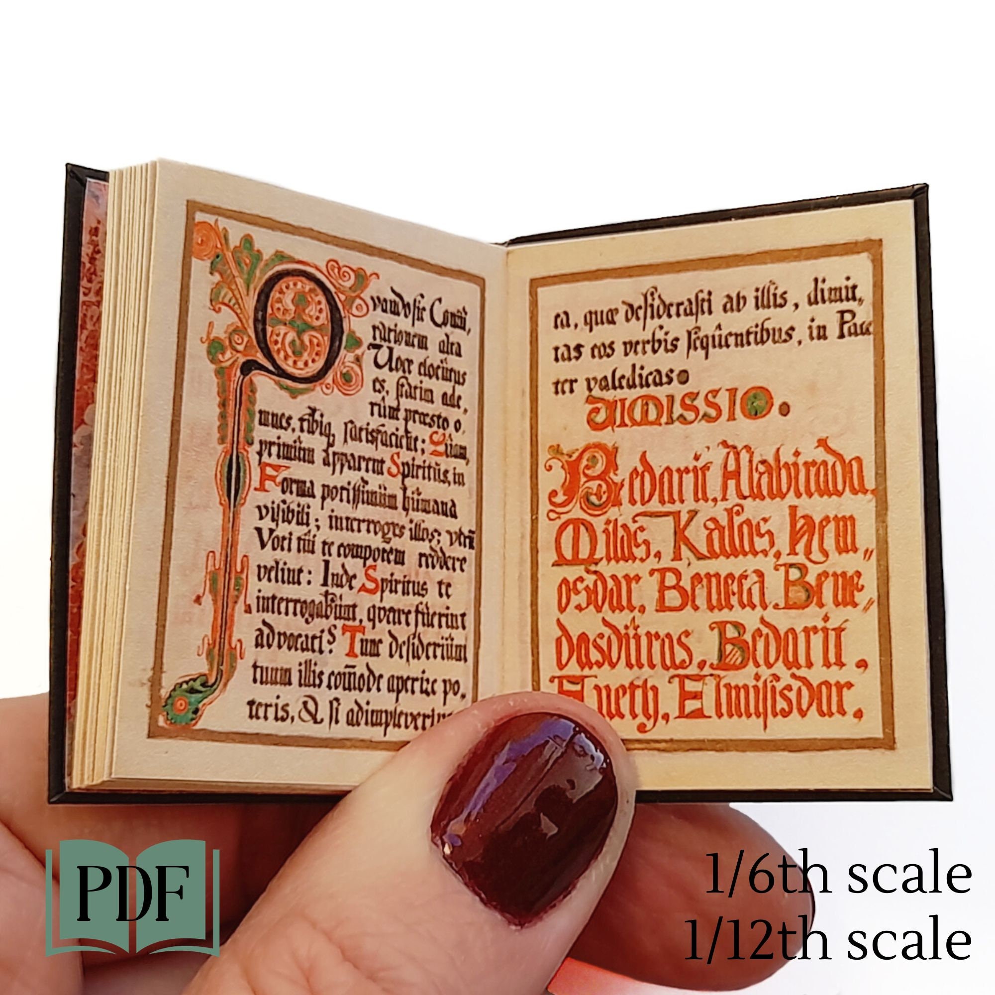 100 Miniature Books Bundle 20 X Red, Brown, Green, Yellow, Blue Wizard  Library, Witches, Dollhouse or Diorama Download 