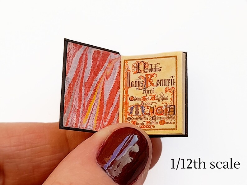 Miniature Grimoire, 18th Century Dollhouse Book of Magic, 1/6th, 1/12th ...