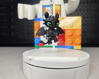 Gelede Night Fury Dragon minifiguur verzamelsleutelhanger