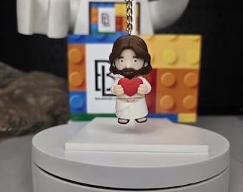 Articulated Heart of Jesus Minifigure Collectible Keychain
