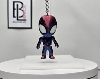 Gelede Spider-Man minifiguur sleutelhanger (Midnight Blaze Suit)