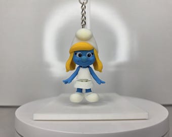 Gelede smurfin minifiguur verzamelsleutelhanger