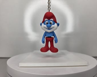 Gelede grote smurf minifiguur verzamelsleutelhanger