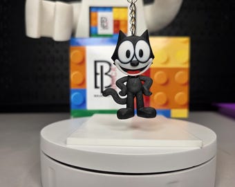 Articulated Felix The Cat Minifigure Collectible Keychain