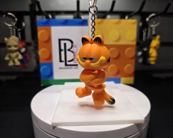 Articulated Garfield Minifigure Collectible Keychain