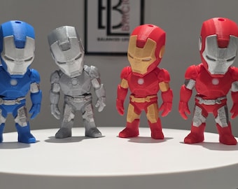 Articulated Ironman Minifigure Collectible Keychain (Set of 4 different Suits)