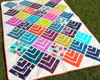 Jelly On Point - modern quilt pattern - quilts patchwork sewing Jelly Roll friendly