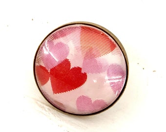 Red heart pink heart ring 3D effect Vari-Vue Lenticular 3D. Holographic. moving heart. geek, Heartbeat, Beating heart motion ring