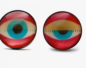 Winking eye. Blinking Eye ring. 3D effect. Modern Jewelry. Vari-Vue Lenticular 3D. Holographic. gift for her. blink, resin rings for women