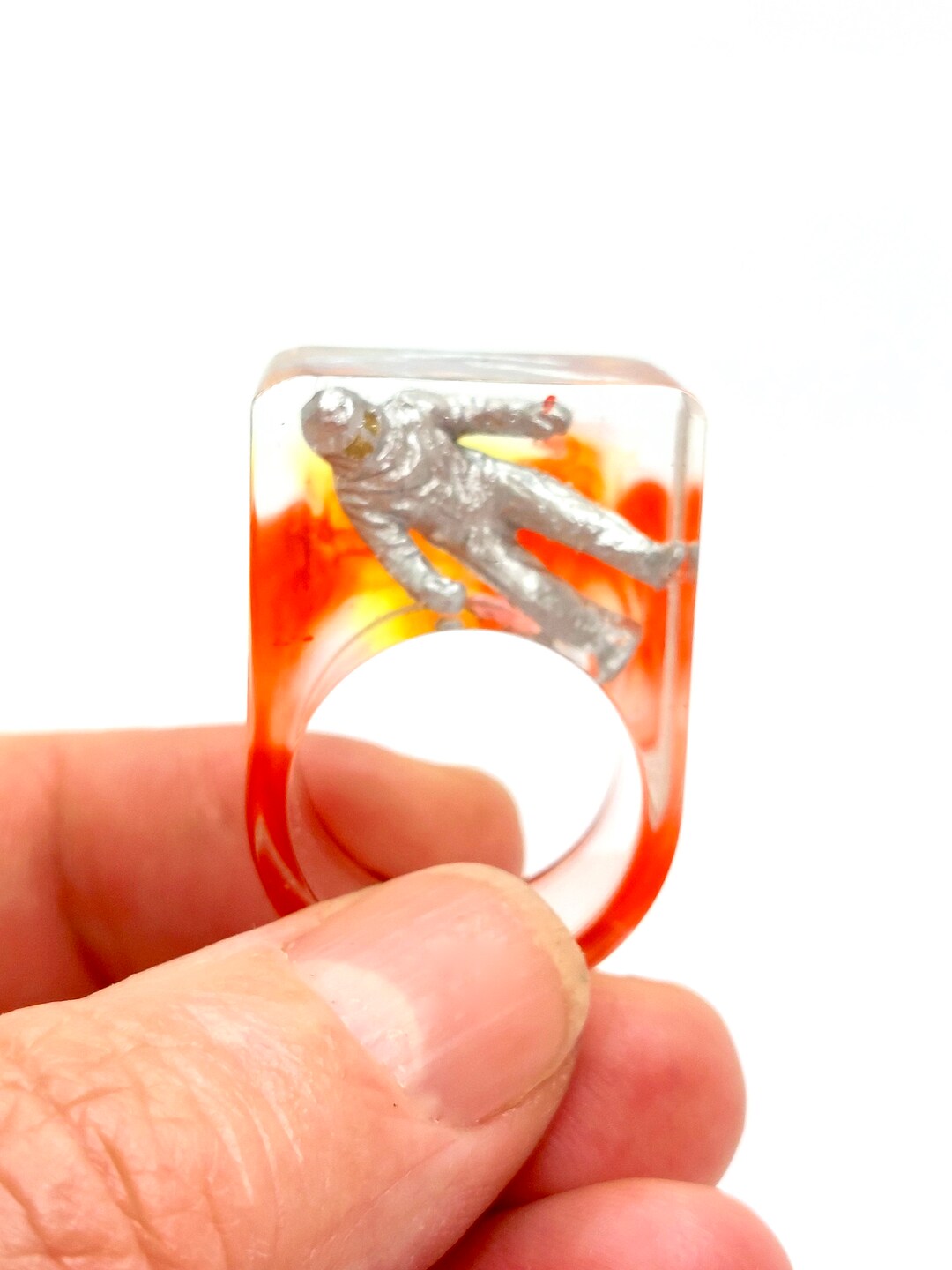 Resin Rings, Firefighter Ring, Fireman Jewelry Resin Ring. Firefighter ...