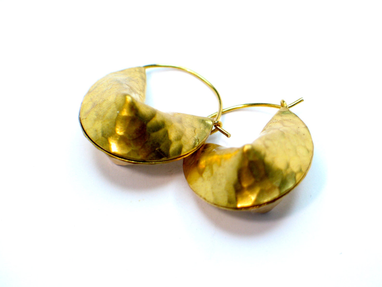 Fortune Cookie Earrings. Fortune Cookie Dangle Earrings. Brass Etsy