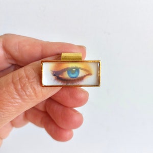 Ojo guinando. Anillos, Efecto 3D. joyeria moderna. Vari-Vue lenticulair 3D. Holografisch. Regalo para ella.