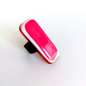 Resin ring Rothko inspired. Pink ring fuchsia ring. Ombre ring. Modern jewelry. Cocktail ring. Rothko. oversized ring, bold ring image 6
