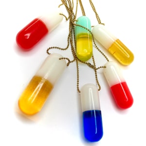 Pill pendant. medical necklace, pill necklace, pills jewelry, Happy pills, Pop-Art resin pill pharmacy pill capsule pill pride, chill pill