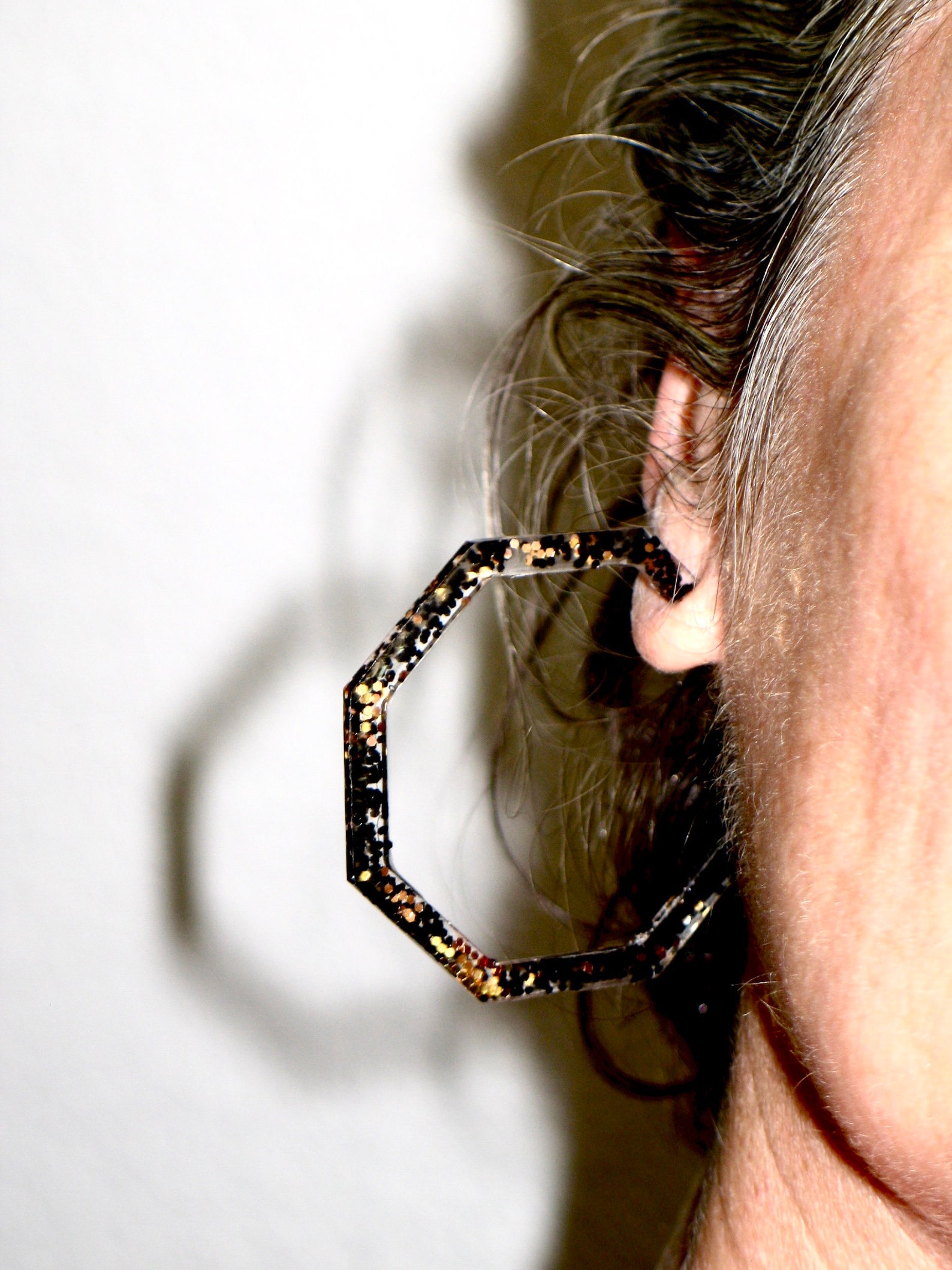 Hoop Earrings Resin. Glam Hoop Resin Earrings. Glitter Hoops. - Etsy