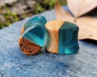 Teardrop Blue Onyx Plugs Picture Jasper Gauges Solid Stone Tunnels Mixed Pair Landscape Gothic Jewelry Sizes Custom