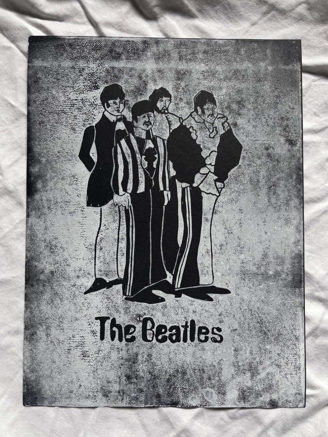 Beatles Hand Carved Block Print - Etsy