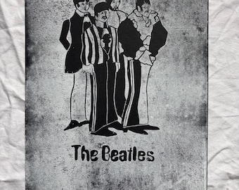 Beatles Hand Carved Block Print - Etsy