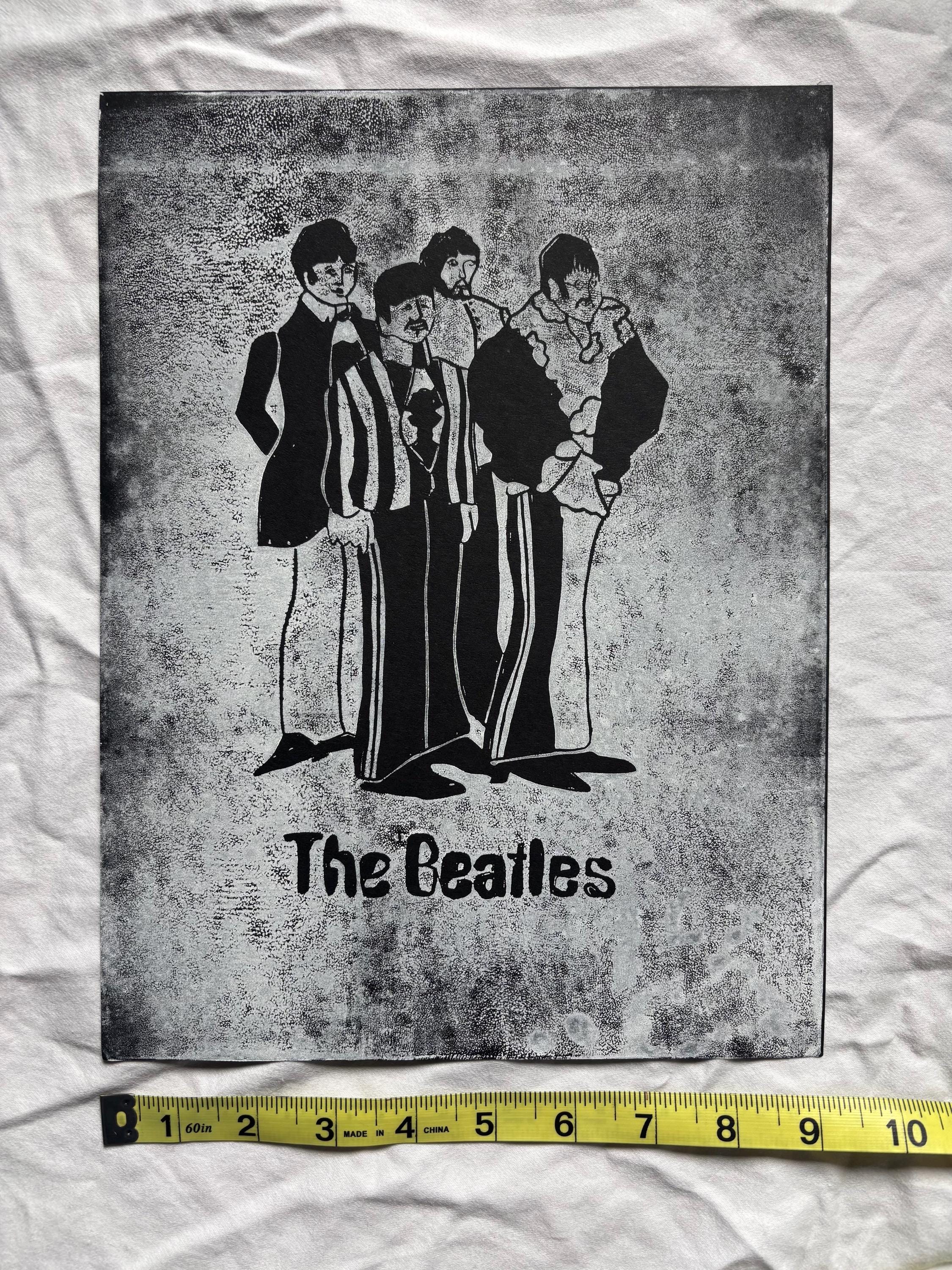 Beatles Hand Carved Block Print - Etsy