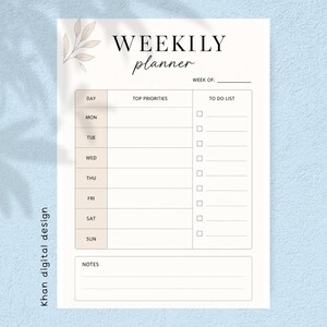 11 Printable Weekly Undated Digital Planner, Task Manager, Daily Student Academic planner, Good Notes Planner,  A4 Size Download Product
