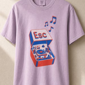 T-shirt tourne-disque clé d'échappement à impression Riso image 18