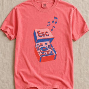 T-shirt tourne-disque clé d'échappement à impression Riso image 16