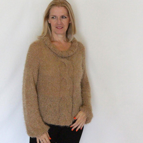Camel Hair Sweater Etsy