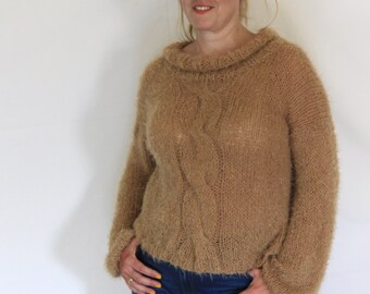 vegan cable knit sweater