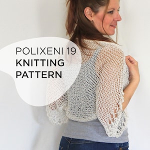 Knitting pattern, shrug pattern, bolero pattern, women shrug, loose knit bolero shrug, diy gift for knitter, easy tutorial of shrug