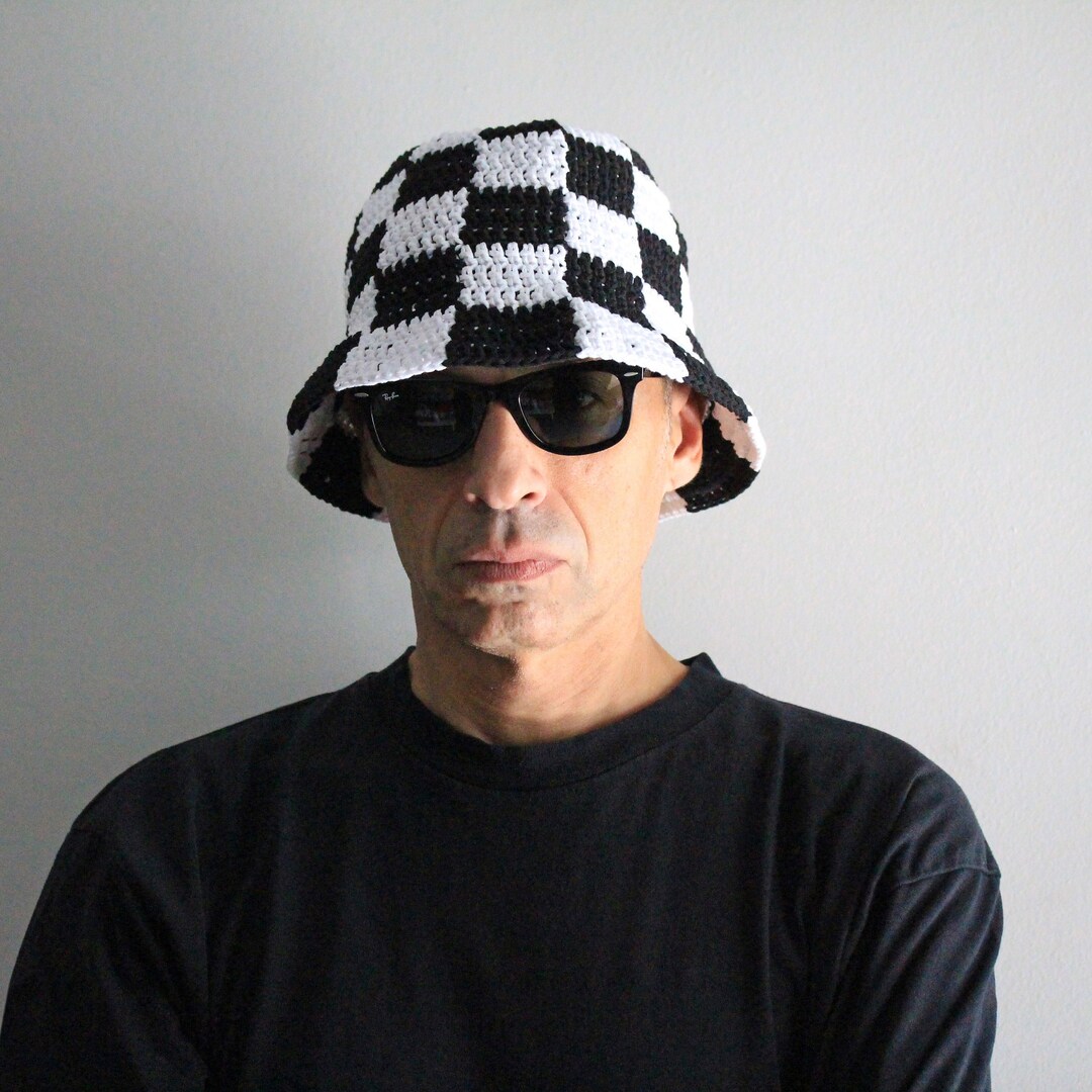 Checkered Bucket Hat, Y2k Hat Men, Streetwear Style, Fashion Bucket Hat