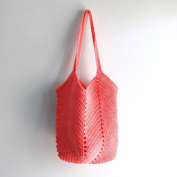 crochet chevron bag