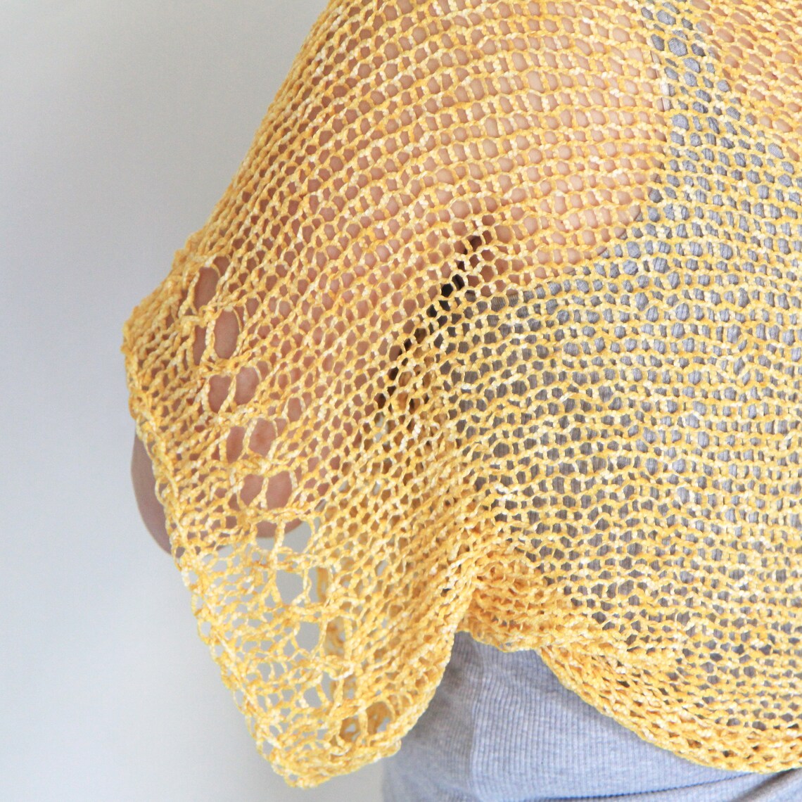 Yellow shrug loose knit shrug summer shrug summer Etsy