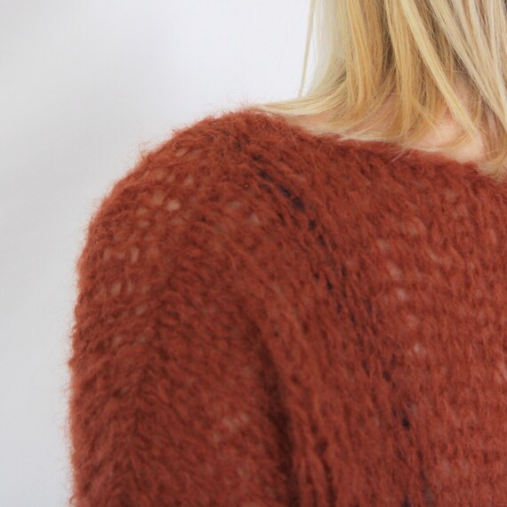 Burnt Orange Sweater Alpaca Sweater 