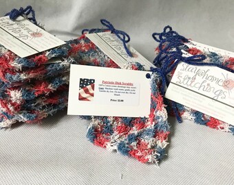 Patriotic  Dish Scrubbies