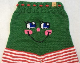 Knit Elf Pants, Christmas Pants, Green Elf Pants, Toddler Elf Pants, Girl Elf Pants (Size: 2-3T/KEP-006)