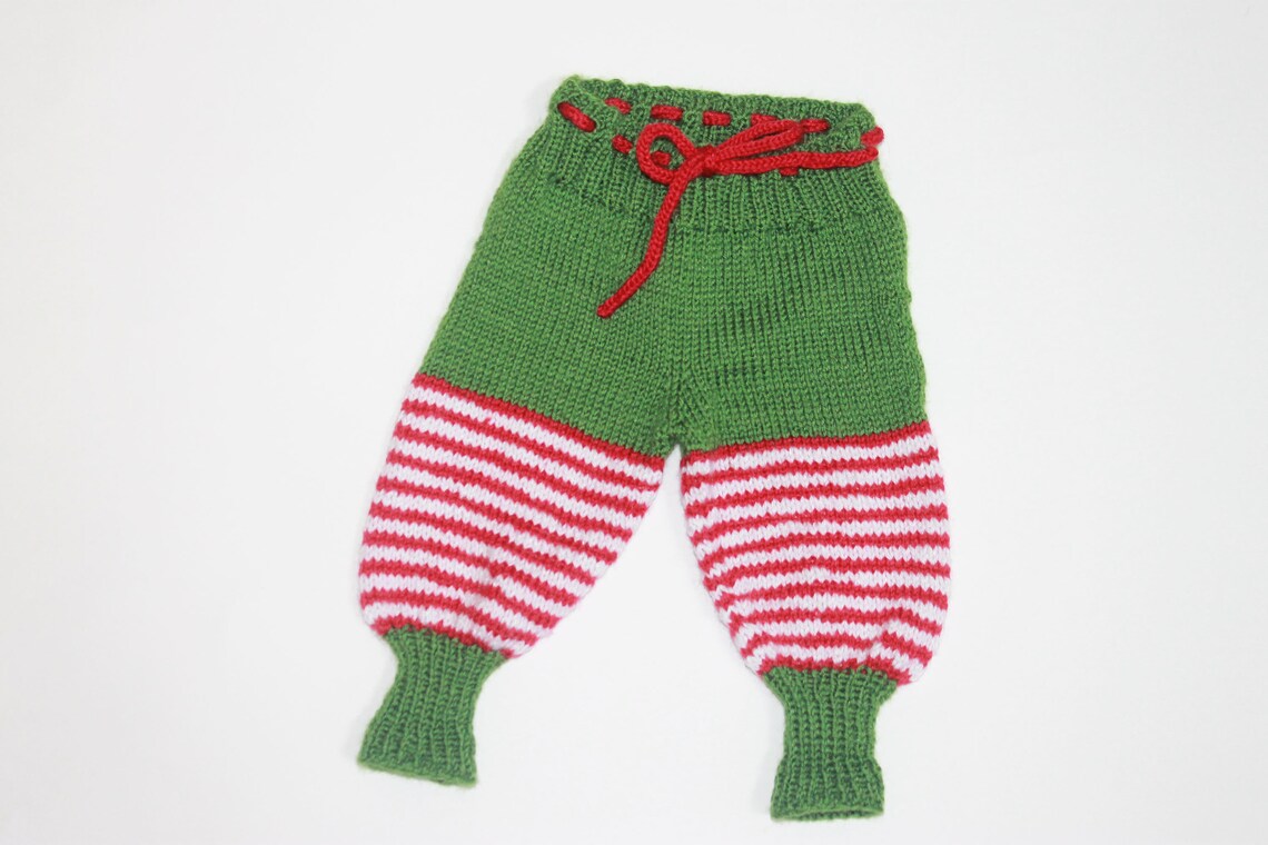 Knit Elf Pants Christmas Pants Green Elf Pants Newborn Elf Etsy