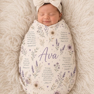 Bible verse baby blanket; Christian baby gift