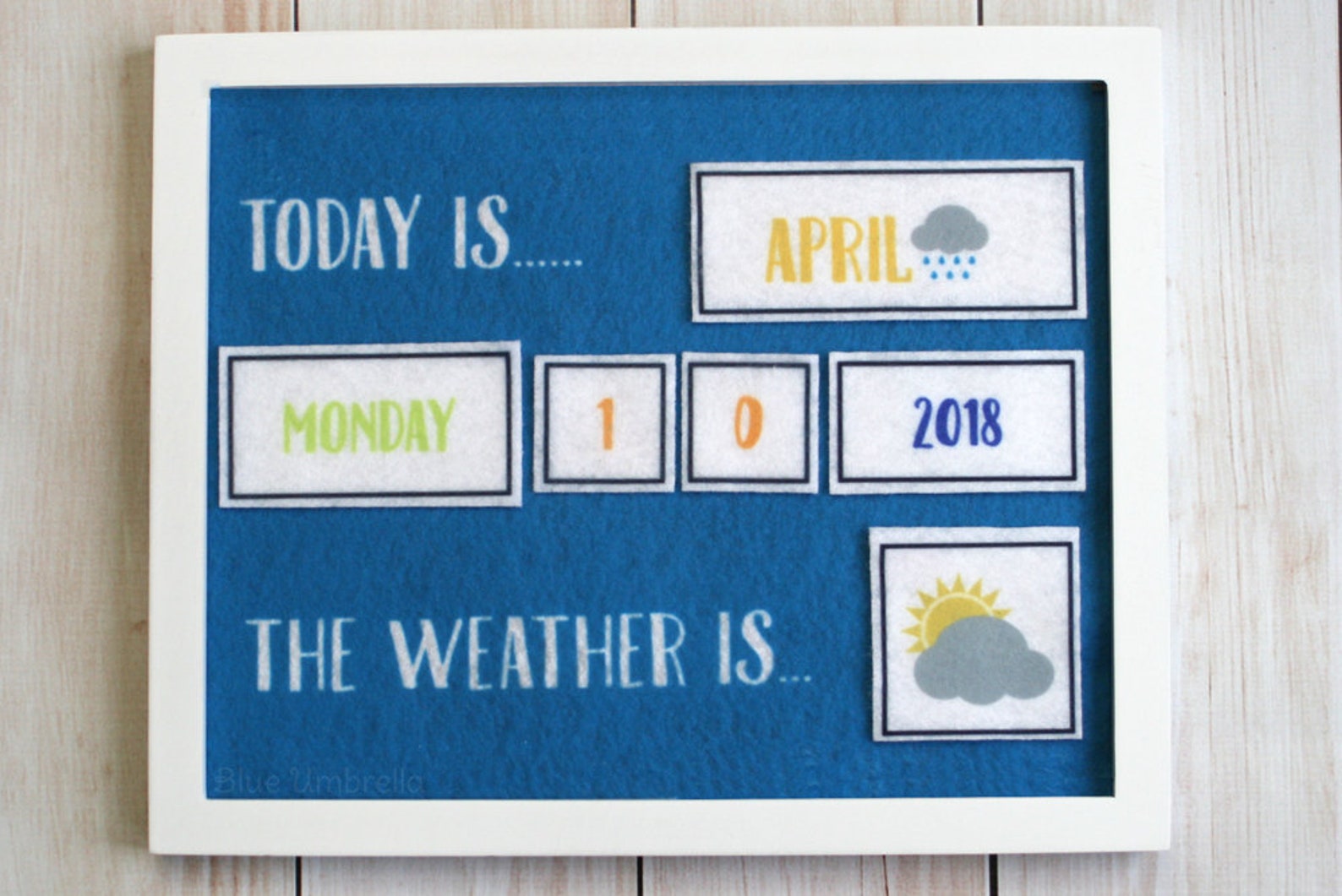 Felt Calendar & Weather Chart Felt Board Pieces Etsy