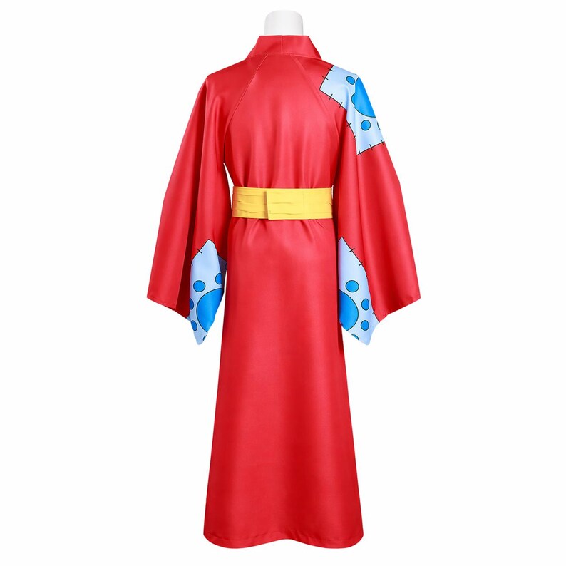 Anime Red Kimono Robe Costume | Japanese Cosplay Yukata Outfit With ...