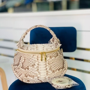 Real Python Skin Handbags | Natural Handmade Exotic Top Handle bags | Unique Purse