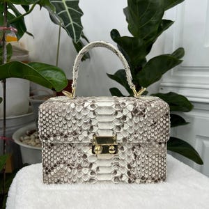 Real Python Skin Handbags | Natural Handmade Exotic Top Handle bags | Unique Purse