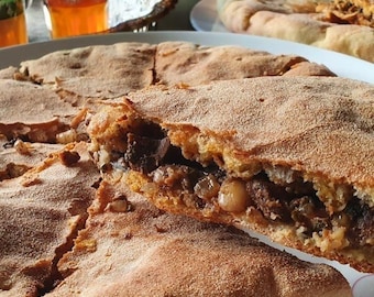 Autentica ricetta della filalia di Madfuna in formato PDF / Pizza berbera, Rissani (pane ripieno) (PDF)